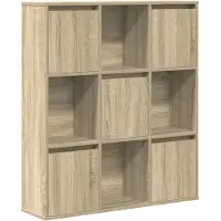 vidaXL Boekenkast 89x24x101,5 cm bewerkt hout sonoma eikenkleurig