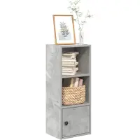 vidaXL Boekenkast 31x24x77 cm bewerkt hout betongrijs