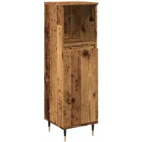 vidaXL Badmeubel, vintage look, 30x30x100 cm, houtvezel