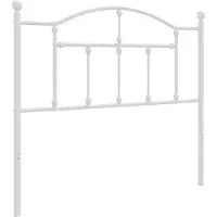 vidaXL Vervangend hoofdbord 100 cm metaal wit
