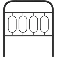 vidaXL Vervangend hoofdbord 90 cm metaal zwart