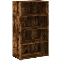 vidaXL Hoge kast 70x41x124 cm bewerkt hout gerookt eikenkleurig