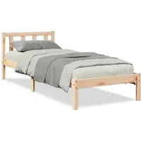 vidaXL Bedframe extra lang zonder matras massief grenenhout 90x210 cm