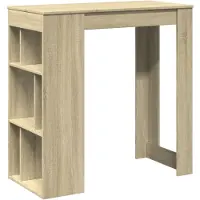 vidaXL Bartafel met rekken 102x50x103,5 cm hout sonoma eikenkleur