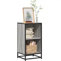 vidaXL Boekenkast 40x35x76 cm bewerkt hout grijs sonoma eikenkleurig
