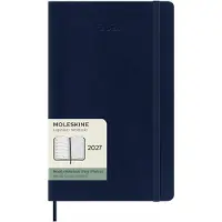 Moleskine 12 Maanden Agenda - 2027 - Wekelijks - Large - Zachte Kaft - Saffier Blauw