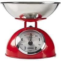 Melissa Retro keukenweegschaal | Analoog | Metalen behuizing | Afneembare kom | Max. 5 kg | 25 gram stappen | Rood