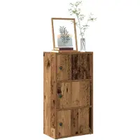 vidaXL Boekenkast 40x24x77 cm bewerkt hout oud houtkleurig