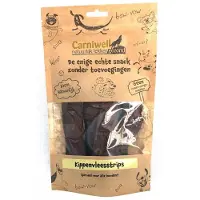 Carniwell - kippenvleesstrips - 100 Gram - Hypoallergeen Kauwsnack - Hondensnoepjes - natuurlijke hondensnacks kip