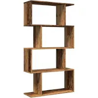 vidaXL Kamerscherm / boekenkast 4-laags 70x24x129 cm hout oud hout
