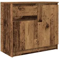 vidaXL Dressoir met lade 71x35x65 cm spaanplaat oud hout