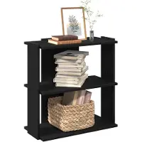 vidaXL Boekenkast 3-laags 60x30x80 cm bewerkt hout zwart