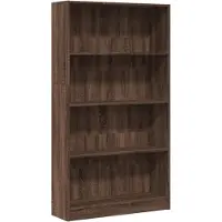 vidaXL Boekenkast 80x24x143 cm bewerkt hout bruin eikenkleurig