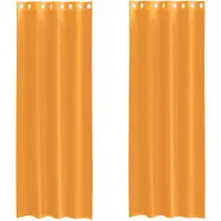 vidaXL Gordijnen voile met doorvoertules 2 st 140x260 cm oranje