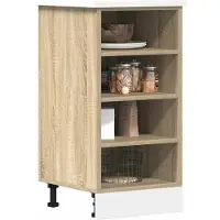 vidaXL Onderkast Riga 40x44,5x81,5 cm bewerkt hout sonoma eikenkleurig