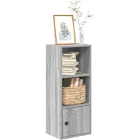 vidaXL Boekenkast 31x24x77 cm bewerkt hout grijs sonoma eikenkleurig