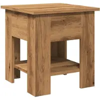 vidaXL Salontafel 40x40x42 cm bewerkt hout artisanaal eikenkleur