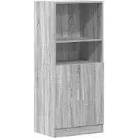 vidaXL Keukenkast 57x41,5x131,5 cm bewerkt hout grijs sonoma eiken