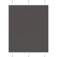 vidaXL Plissé rolgordijn 110x100cm stofbreedte 109,4cm polyester zwart