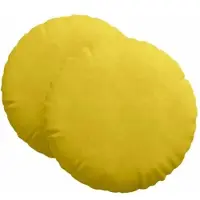 vidaXL Zitkussens 2 st Fluweel Geel Ø60 x 21 cm