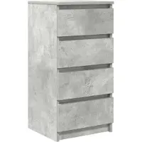 vidaXL Dressoir 37,5x35x76 cm bewerkt hout betongrijs