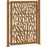 vidaXL Poort met sporenontwerp 100x125 cm weervast staal