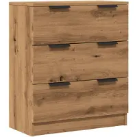 vidaXL Dressoir 60x30x70 cm bewerkt hout artisan eikenkleurig