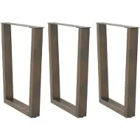 vidaXL Eettafelpoten 3 st V-vormig 70x(72-73,3) cm staal naturel