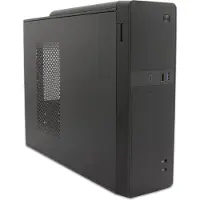 CoolBox T310 - Micro ATX Slim PC behuizing met BASIC500-GRS voeding. USB-C, USB 3.0 en SD-kaartlezer aan de voorkant, ondersteuning voor