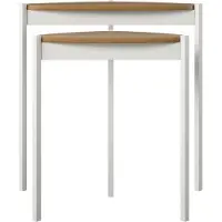 Novogratz Tallulah-NestingTables - Walnoot/Wit