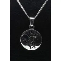 MOOYE ® - Collectie Zilveren Indiaan Hagedis rond 1 hopi style ketting hanger