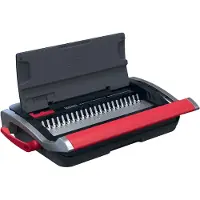 GBC CombBind CB15 handmatige ordner - 165 vel, perforatie 15 vel, 19 mm rug, A4, zwart/rood/zilver