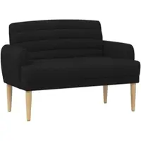 vidaXL Lovingseat met knoopge tuft Zwart 116 x 67 x 80 cm Stof