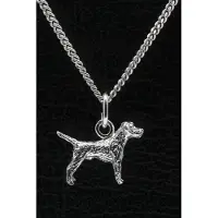MOOYE ® - Collectie Zilveren Border terrier ketting hanger - klein