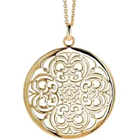 Orphelia Pendant + Chain Gold Big Circle ZH-6034/2