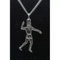 MOOYE ® - Collectie Zilveren Kaatser man vlak ketting hanger
