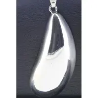 MOOYE ® - Collectie Zilveren Mossel abstract XL ketting hanger
