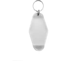 Combicraft Blanco Hunter hotel sleutelhanger 45x88mm transparant - 5 stuks