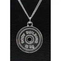 MOOYE ® - Collectie Zilveren Halterschijf 15 kg ketting hanger