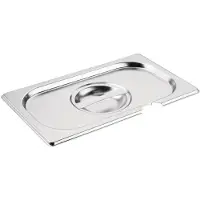 Vogue RVS deksels met lepeluitsparing | GN 1/4