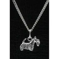 MOOYE ® - Collectie Zilveren Schotse terrier ketting hanger - klein