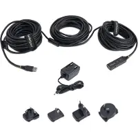 StarTech.com Actieve USB 2.0 Herhaalcable - STARTECH - 25 m - Zwart - Afgeschermd