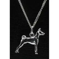 MOOYE ® - Collectie Zilveren Basenji ketting hanger - groot