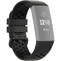 Mobigear Active Siliconen Bandje voor Fitbit Charge 4 - Zwart