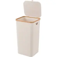 Jeemsie Wasmand met Deksel – Opvouwbare Wasmand – Wasbox 100L – Wassorteerder met Binnenzak – Beige – Voor Badkamer, Slaapkamer en Wasruimte