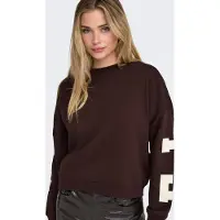 ONLY Sweatshirt wijnrood / wit