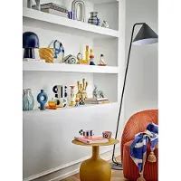 Bloomingville Vaas aardewerk geel Kairi 14cm