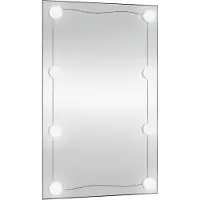 vidaXL Wandspiegel met LED's rechthoekig 50x80 cm glas