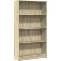 vidaXL Boekenkast 80x24x143 cm bewerkt hout sonoma eikenkleurig