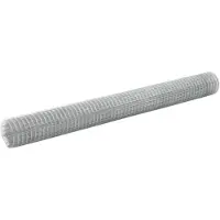 vidaXL Gaashek, verzinkt staal, 10x1,5 meter, zilverkleurig